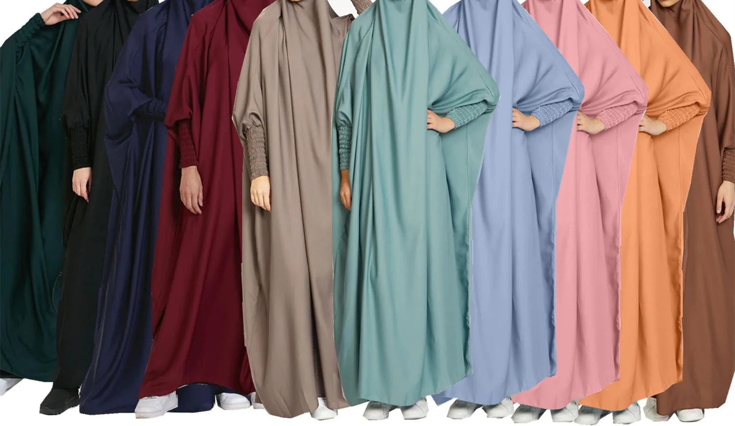 One Piece Jilbab Dress for Women Muslim Hooded Dress .