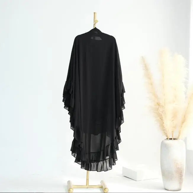 Islamic Long Khimar Ramadan Muslim Chiffon Hijab Women.