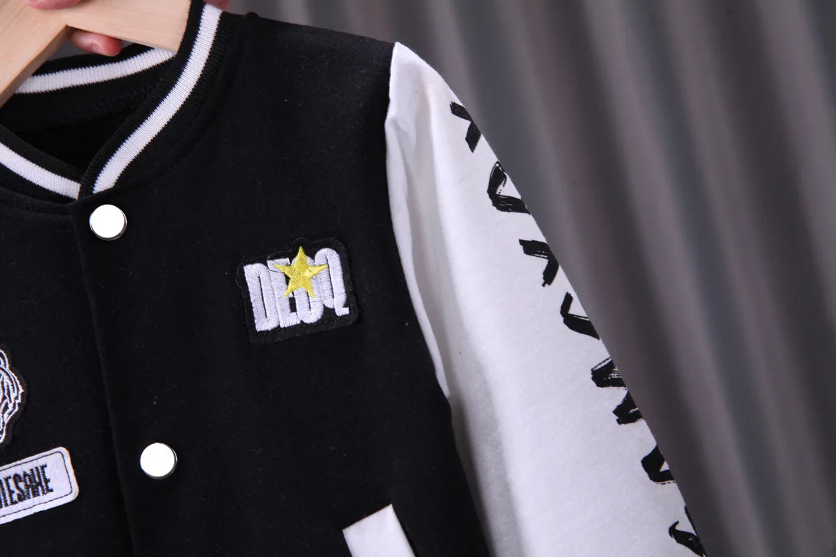Baby Baseball Clothing Sets Boys Letter Cartoon Suit Spring.