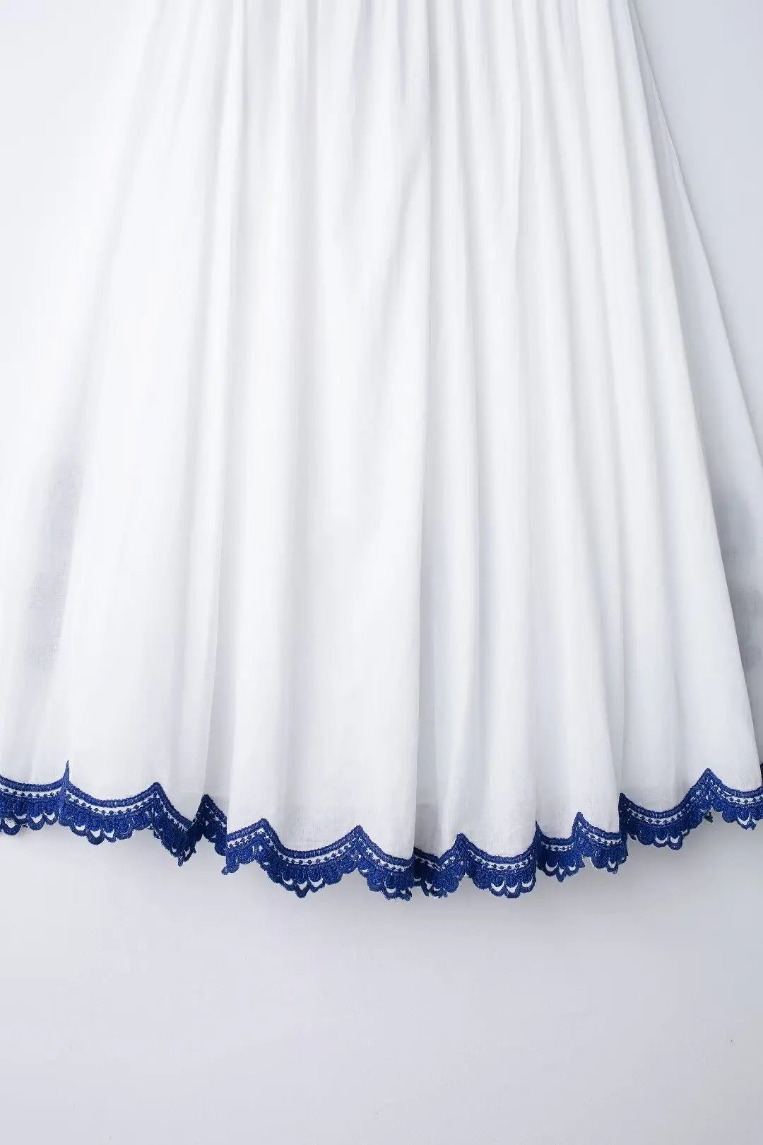 TRAFZA 2024 Woman Embroidery Print Set V Neck Casual Shirt Top + A-Line High Waist Chic Elegant Women's Pleated Long Skirt TRAF