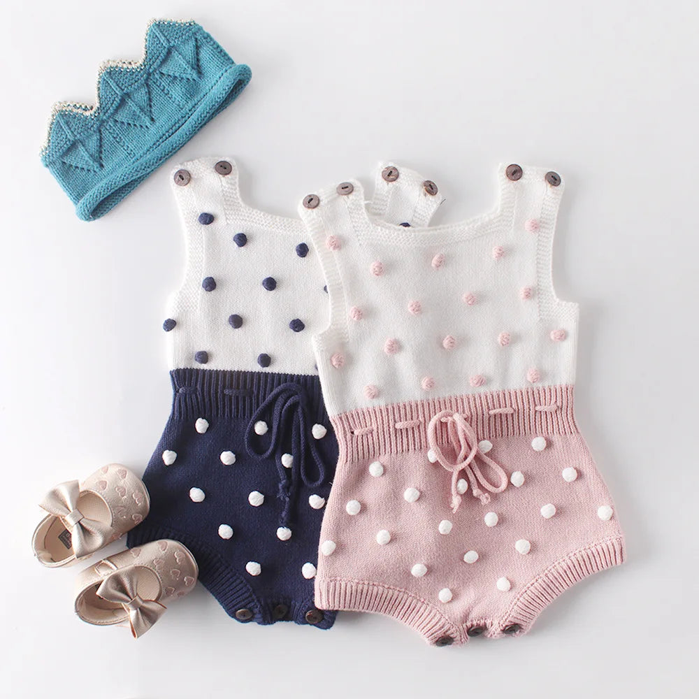 Baby Boys Girls Knit Rompers Baby Clothes New Spring Autumn Knit Rompers Infant Boys Girls Vest Triangle Rompers Baby Clothes