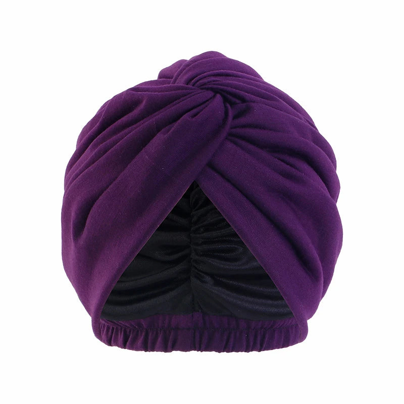 Muslim Jersey Hijab Turban Cap Forehead Cross Soild Color Turbante Hat Islamic Headwear India Bonnet for Women Inner Hijab Caps