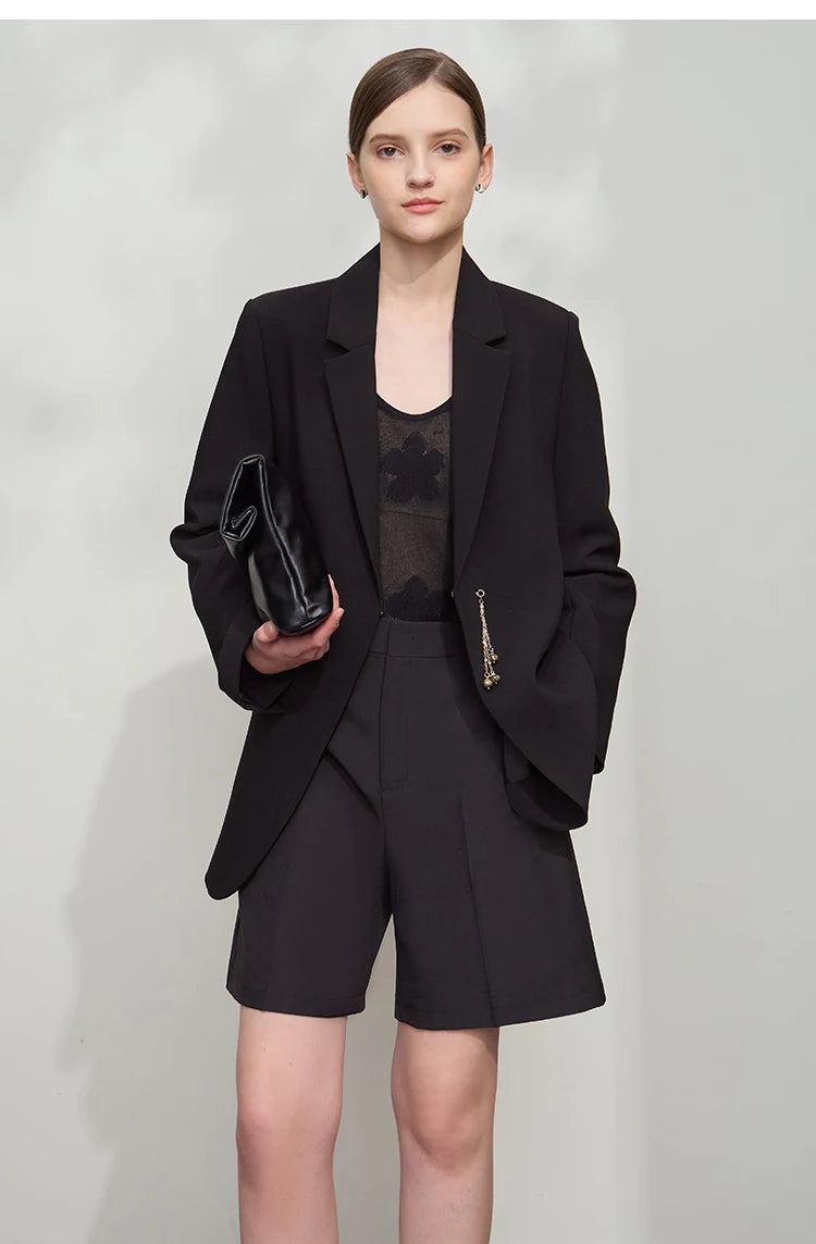 AMII Minimalist Blazer Women  Autumn New Office Lady .