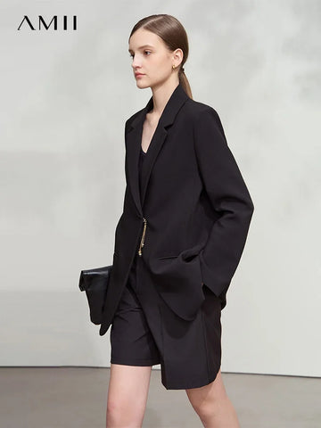 AMII Minimalist Blazer Women  Autumn New Office Lady .