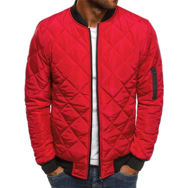 Winter New Jacket Men's Baseball Collar Mesh Pressed Lightweight  .