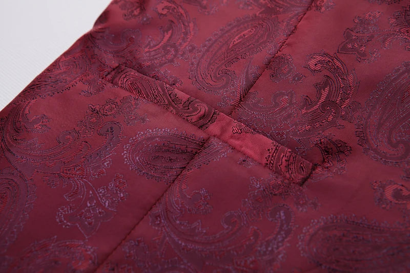 New High-end Suit Collar Jacquard White Vest for Men,