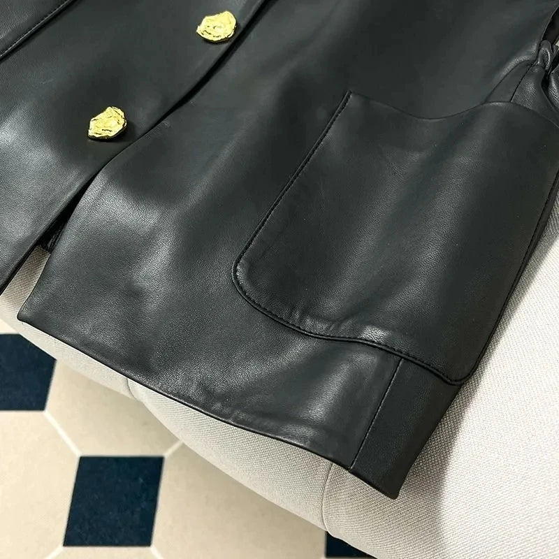 Spring Autumn New High-End Temperament Light Luxury Leather.
