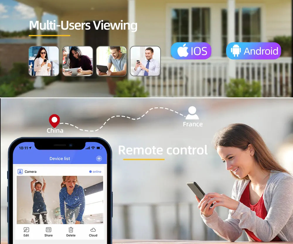 4K 8MP Dual Lens WIFI Solar Pane Camera Outdoor 10X Optical Zoom .