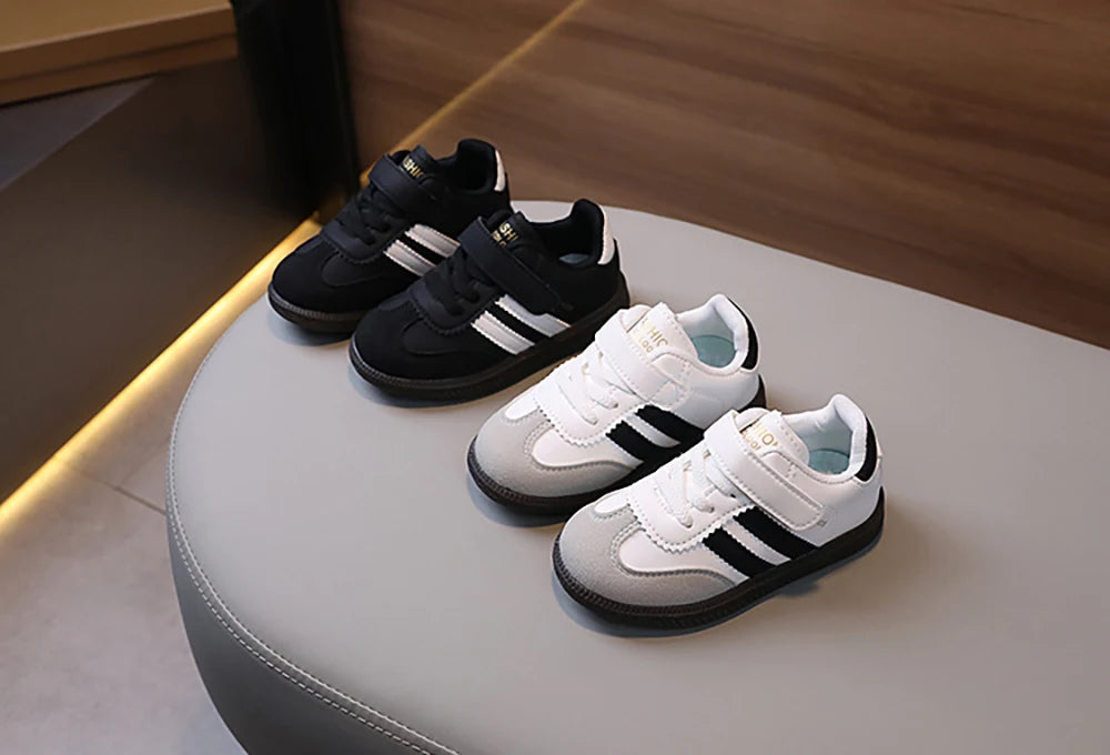 Fashion Sport Shoes For Children PU Leather Ergonomics Kids .