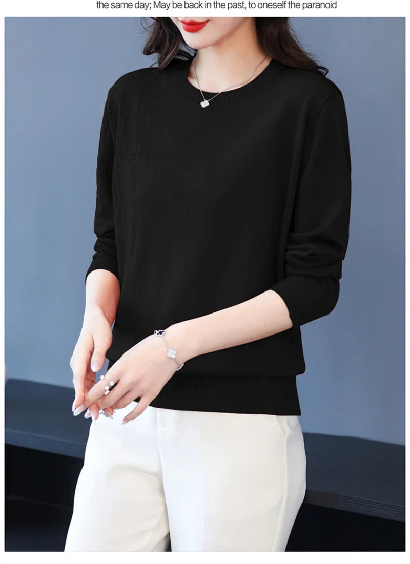 Knitted Sweater Women Pullover New Middle-aged  Mother.