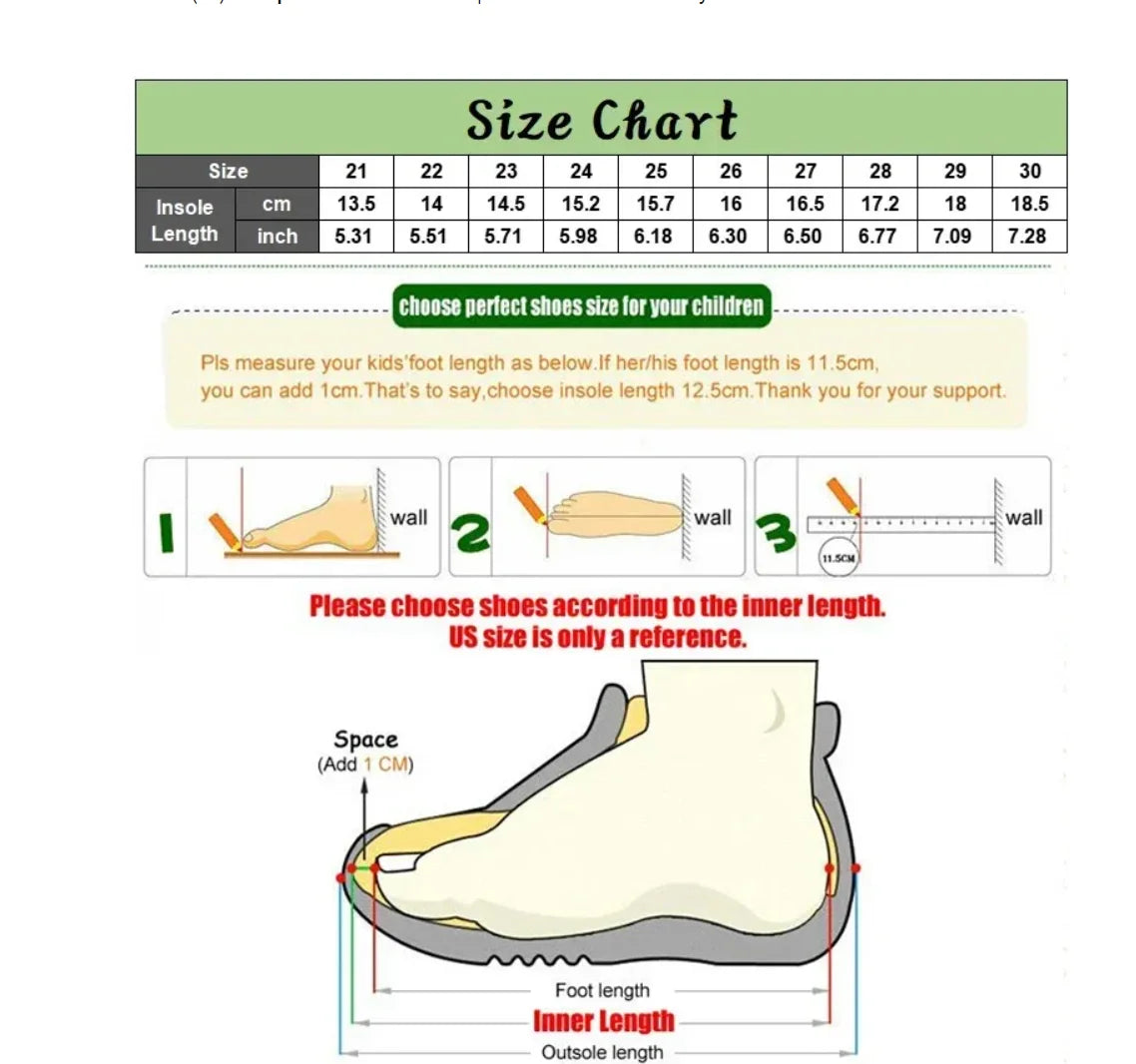 Kids Shoes for Boys Girls Soft Sneakers New Fashion Sports.
