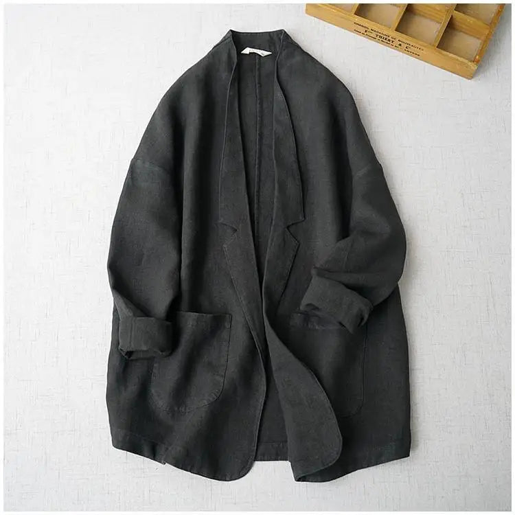 Nomikuma Causal Women Cotton Linen Blazer .