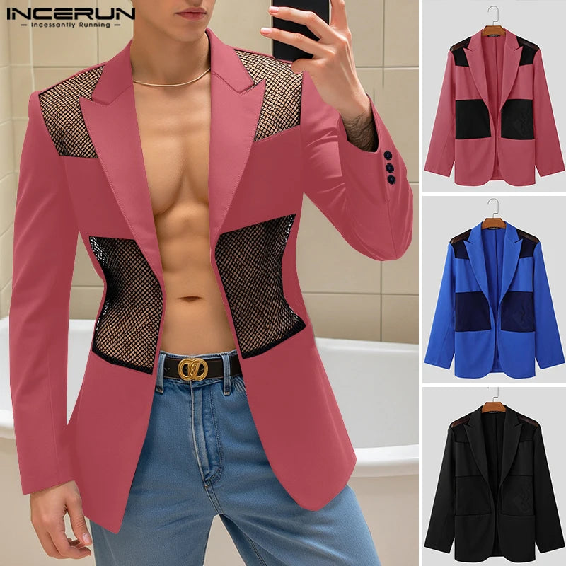 Fashion Male Long Sleeved Cardigan Blazers .