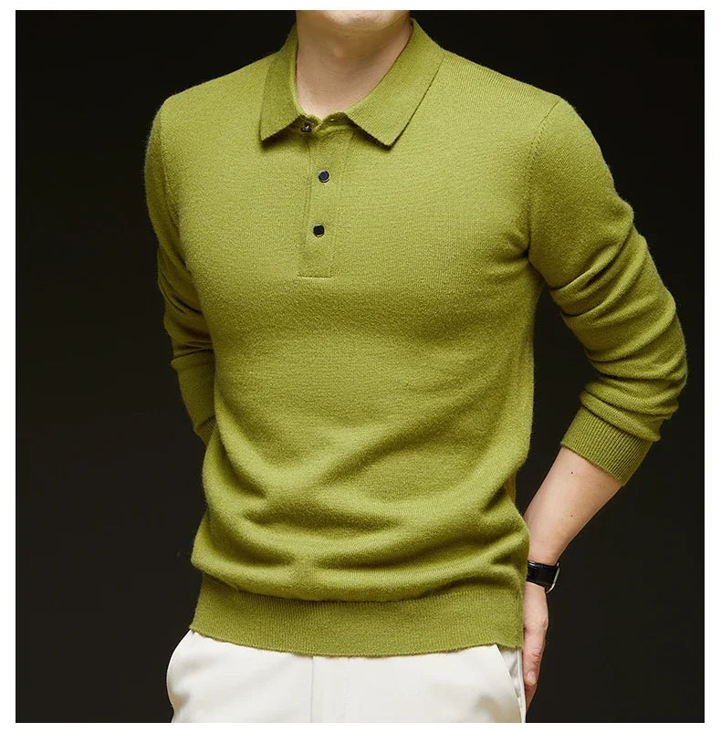 7 Colors Business Men's Sweater Knitwear Autumn Winter Casual.