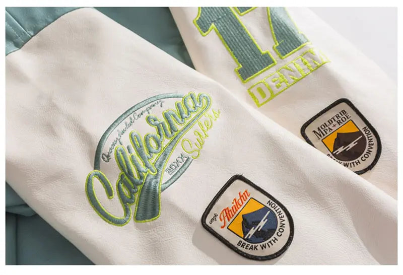 Embroidery Pilot Baseball Jacket Men Hip-Hop Streetwear .