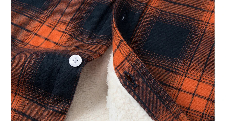 MAGCOMSEN Men's Fleece Plaid Flannel Shirt Jacket.