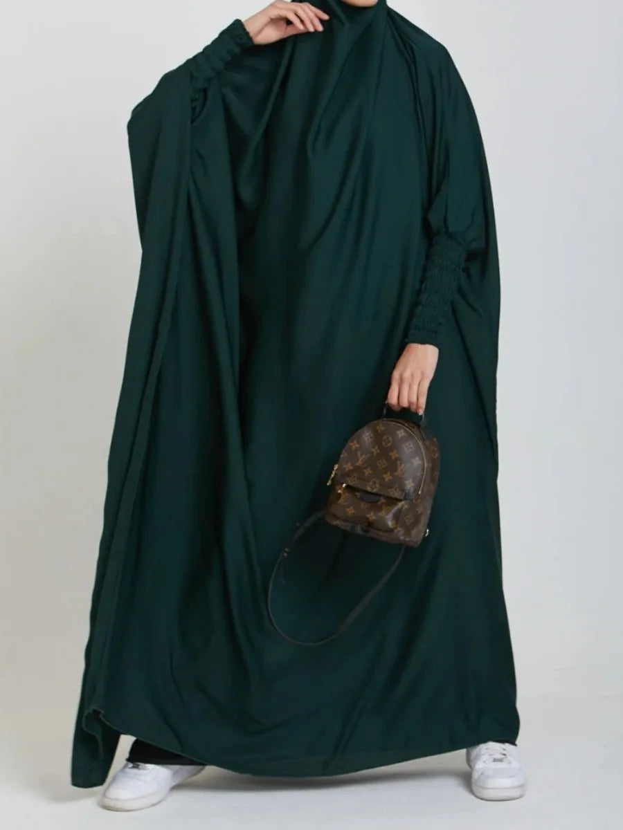 One Piece Jilbab Dress for Women Muslim Hooded Dress .