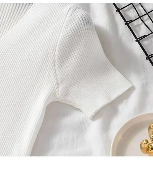 V-neck Solid Thin Summer Women Pullover Female Knitted Ribbed Sweater.