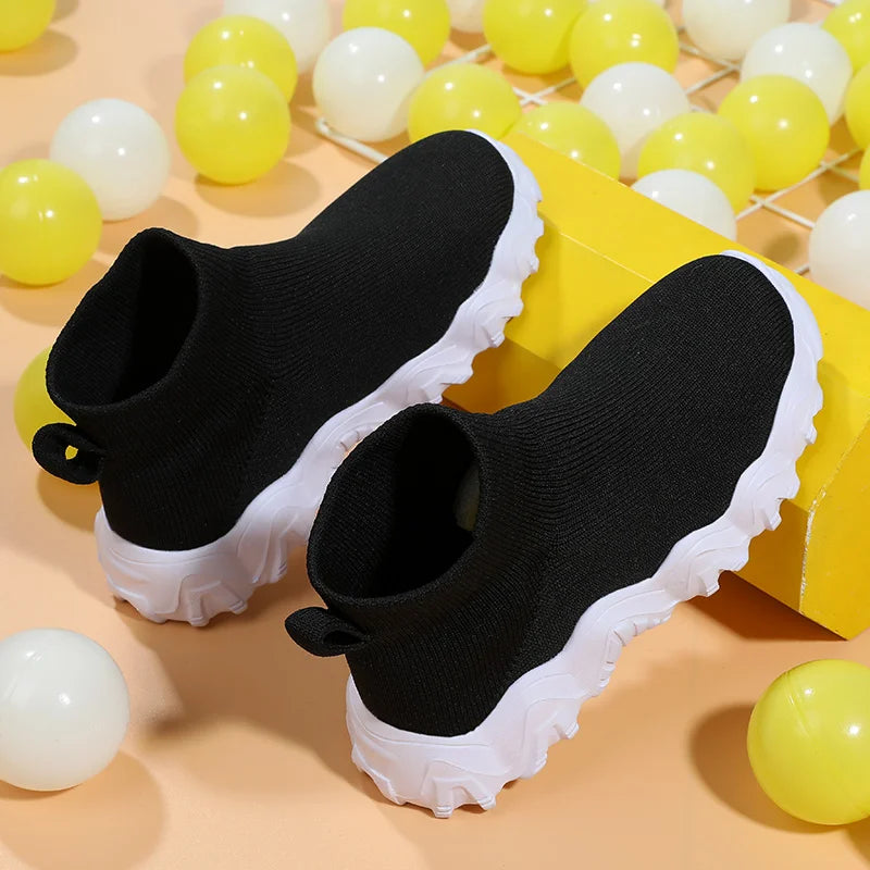 Kids Shoes Boys Sneakers Fashion Knit High Top Shoes .