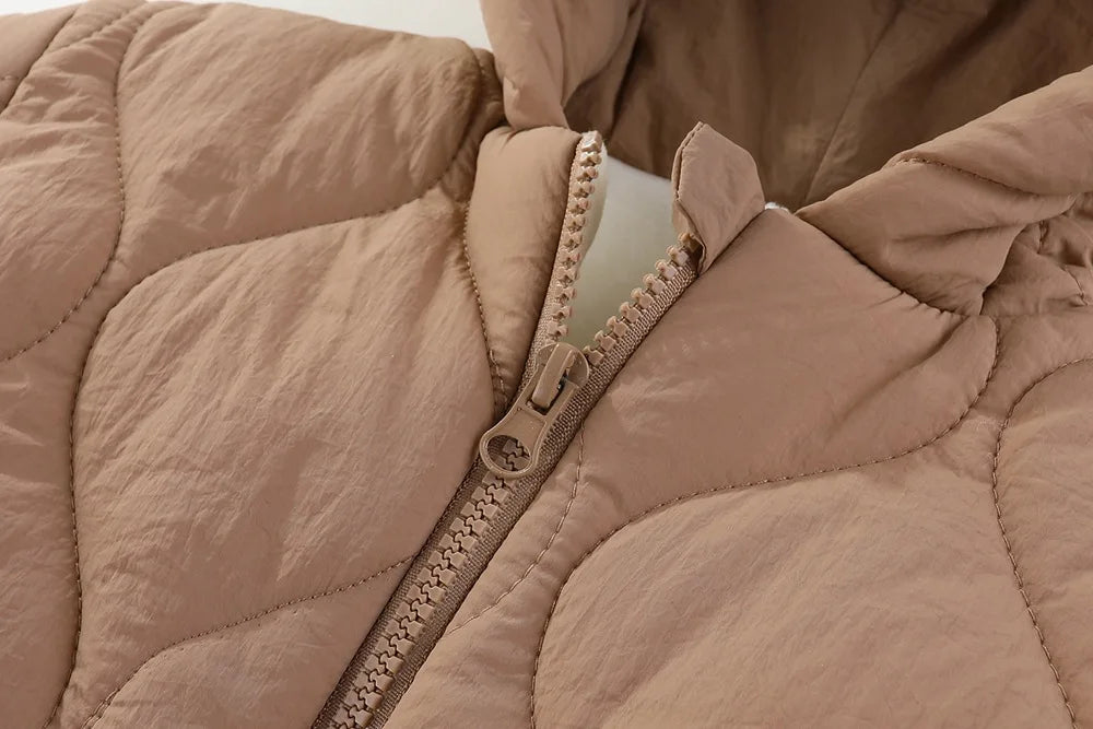 Newborn winter plush and thick cotton jacket Korean cartoon baby clothing baby jumpsuit 0-3 year old baby outdoor clothing