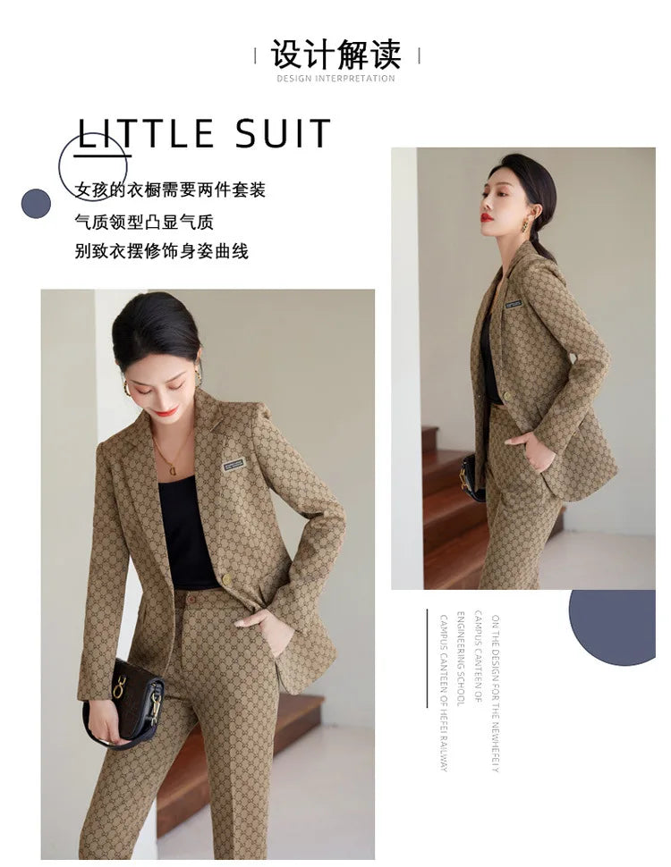 High Quality Fabric Women Business Suits With Pants and Blazer.