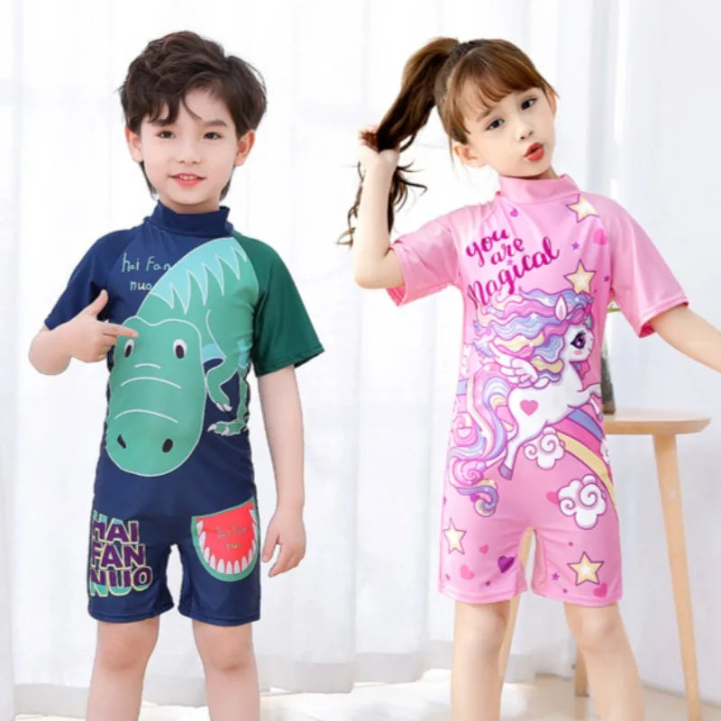Kids Toddler Boys Swimsuit Long Sleeve  3 4 5 6 7 8 10 Years.