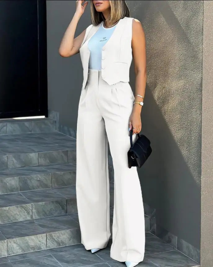 Women OL Blazer Pant Sets 2 Pieces Casual Slim .