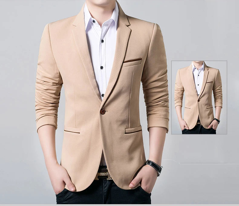 Brand Men's Casual Blazer  Autumn New Fashion .
