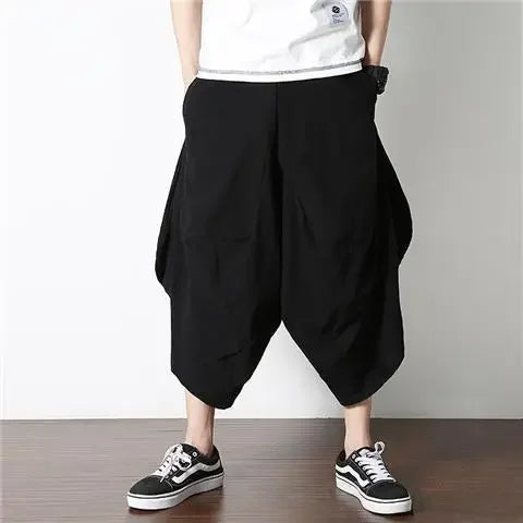 Casual Linen Pants For Men Chinese Style.