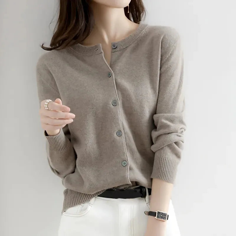 Korean Single Breasted Cardigans Sweater Women Autumn Winter .