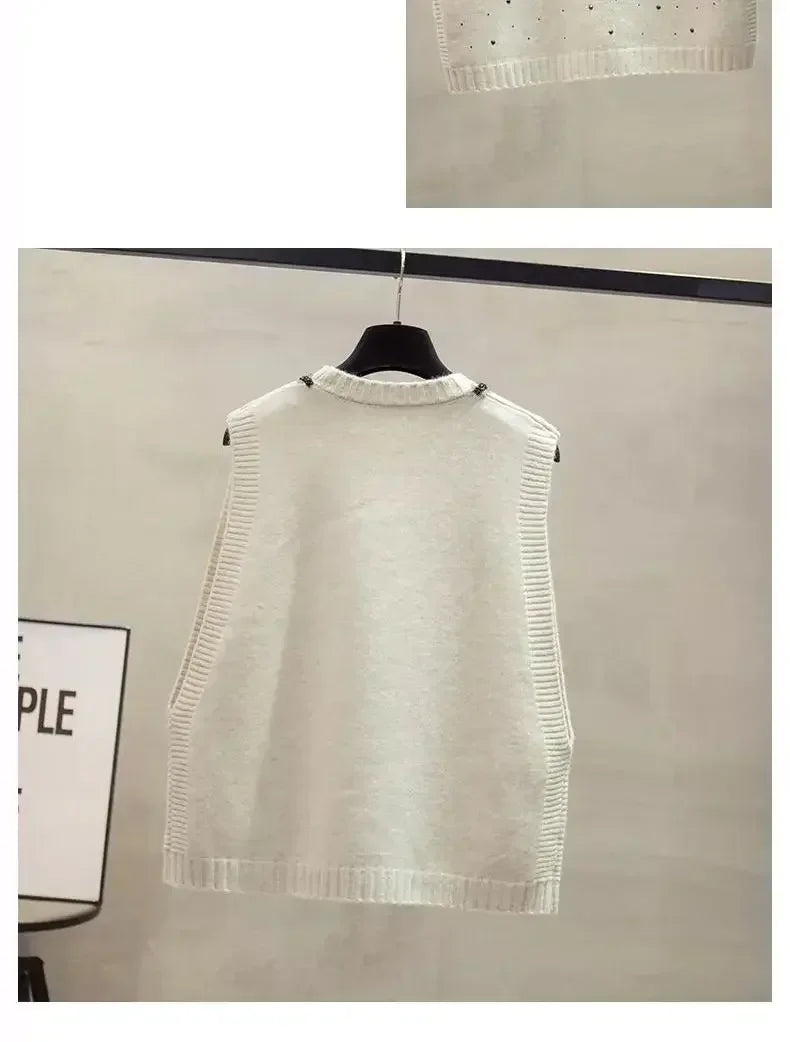 Korean Fashion Autumn New Sweaters Vest Women .