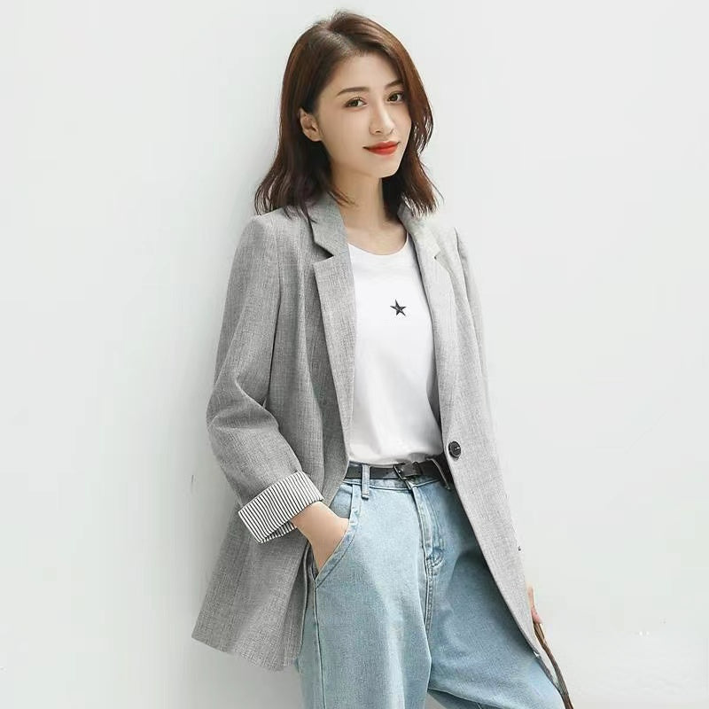 New Blazers Women Trendy Patchwork Korean Chic .