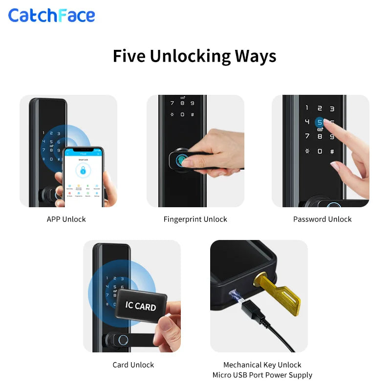 Tuya Smart Fingerprint Door Lock Smart Wifi APP Lock Bluetooth