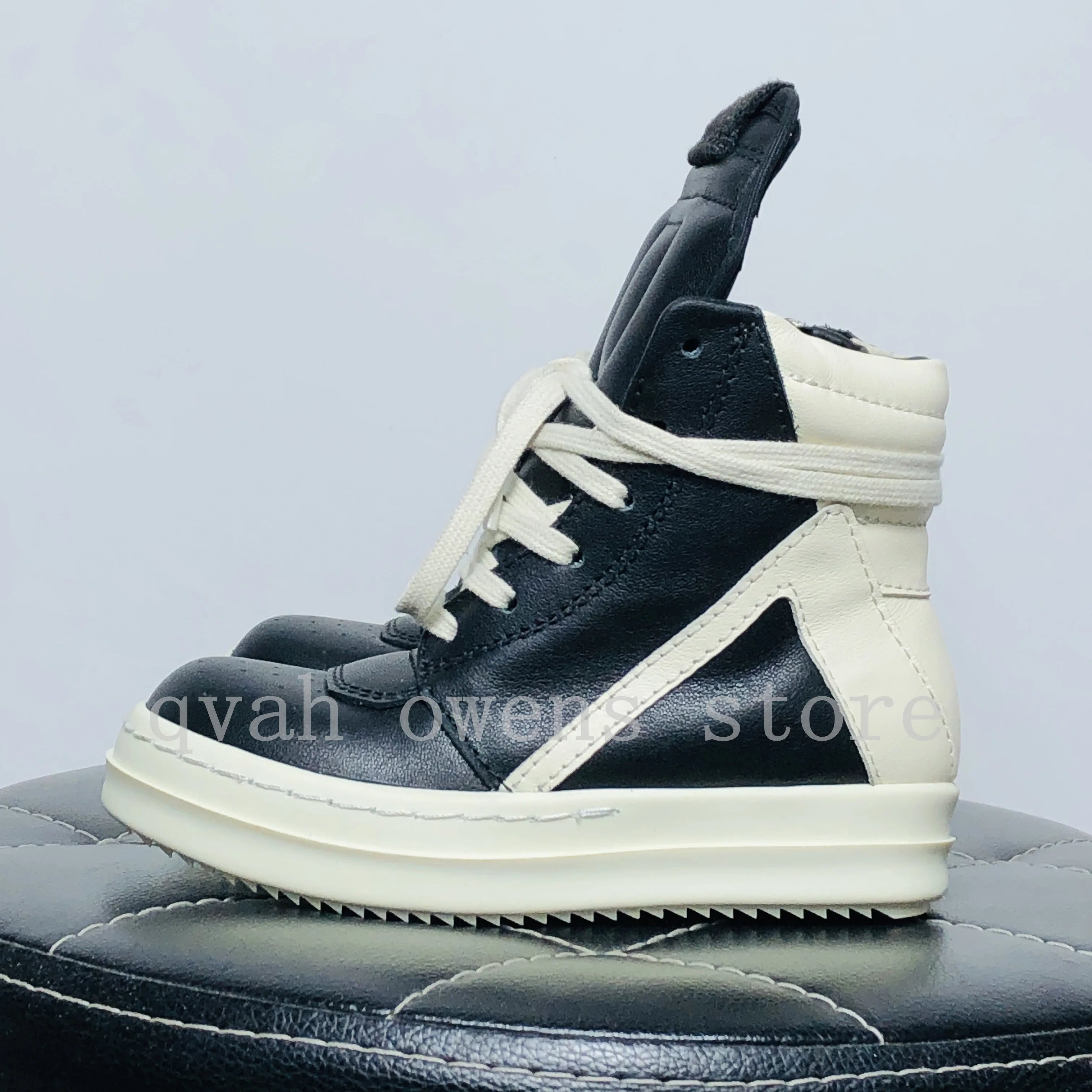 Kids High Top Sneakers Girls Boys Leather Children Shoes.