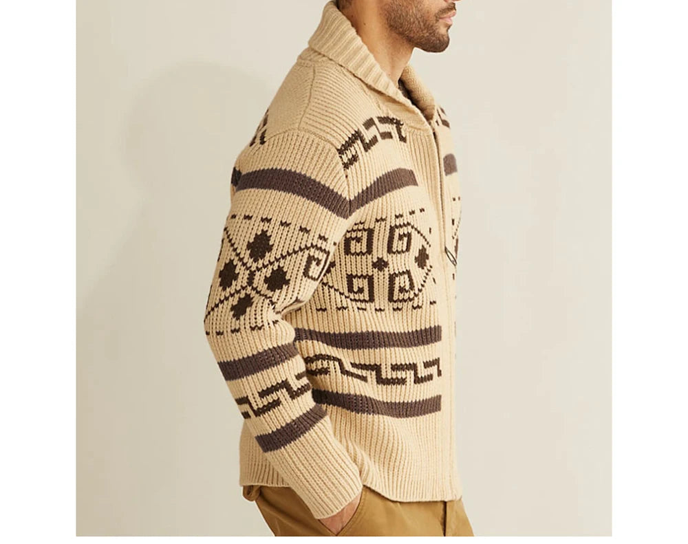 Winter Men's Cardigan Sweaters Fashion Male Knitted Sweater .