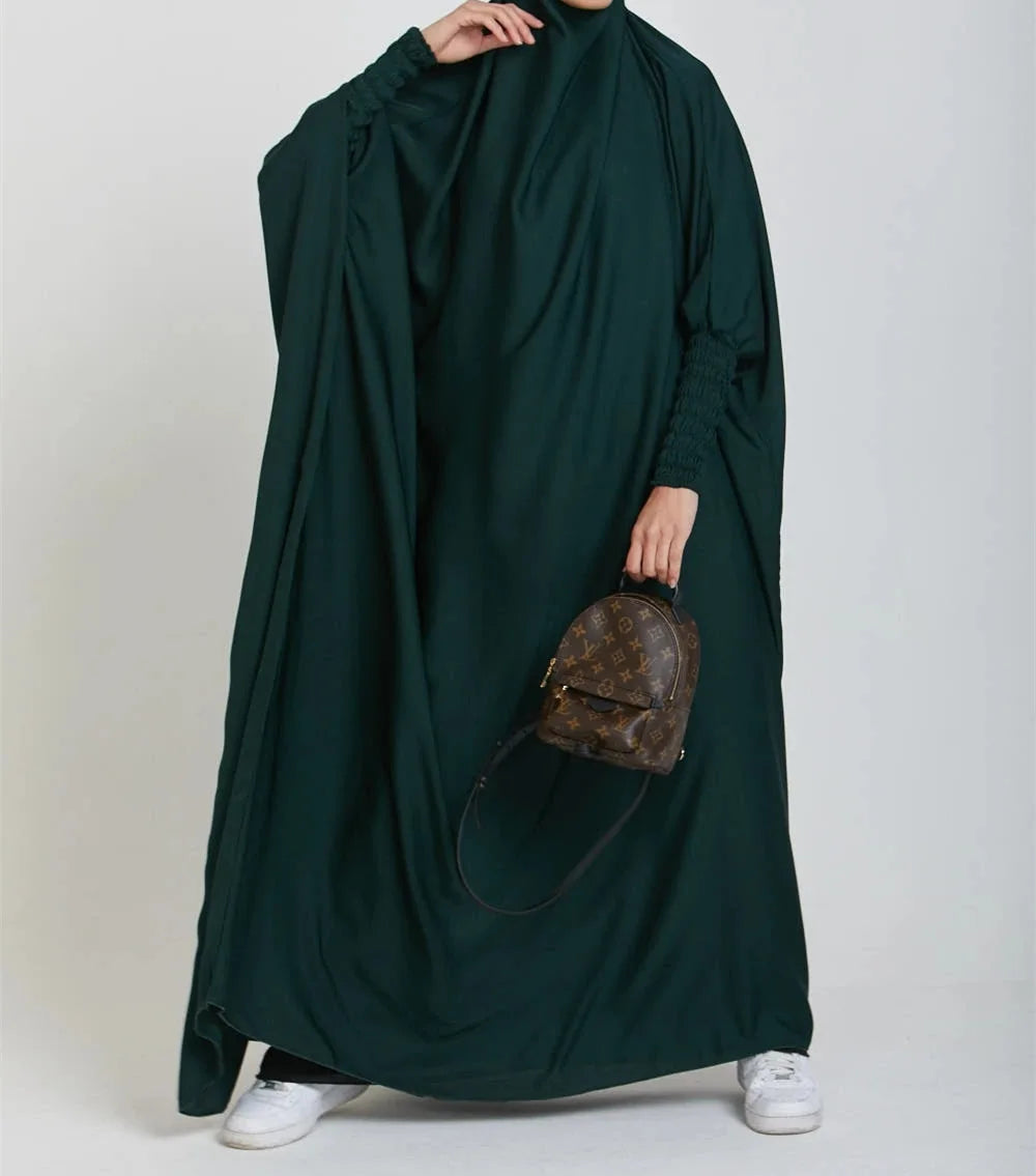 One Piece Jilbab Dress for Women Muslim Hooded Dress .