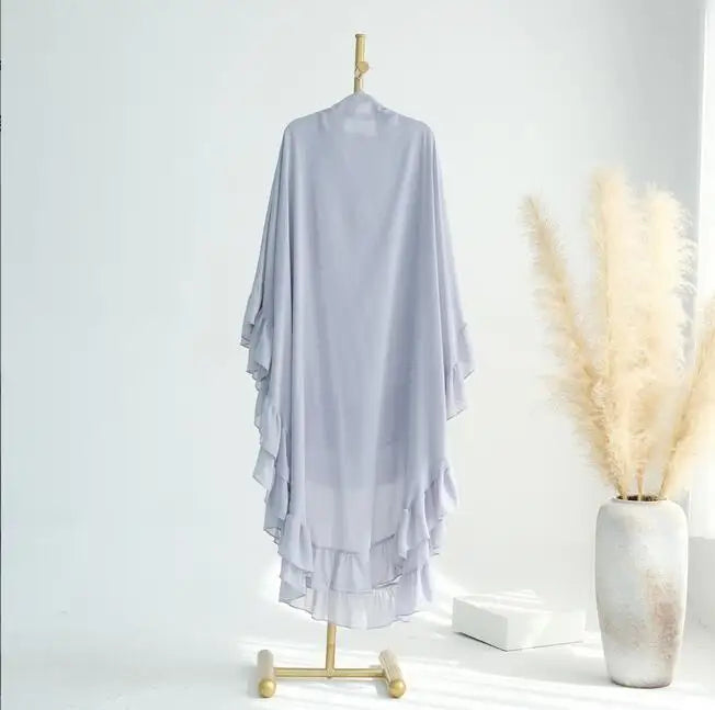 Islamic Long Khimar Ramadan Muslim Chiffon Hijab Women.