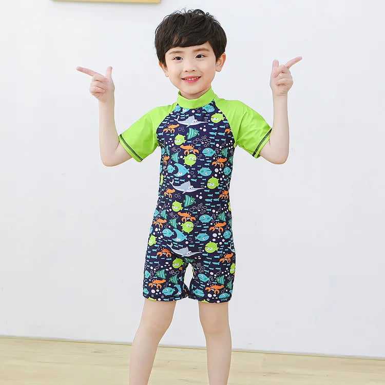 Kids Toddler Boys Swimsuit Long Sleeve  3 4 5 6 7 8 10 Years.