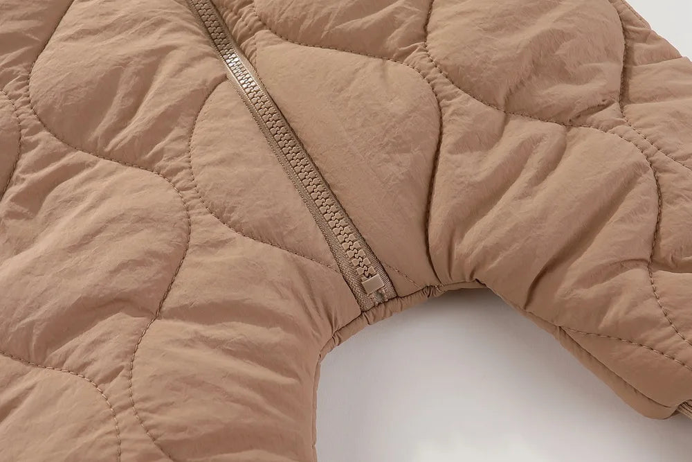 Newborn winter plush and thick cotton jacket Korean cartoon baby clothing baby jumpsuit 0-3 year old baby outdoor clothing