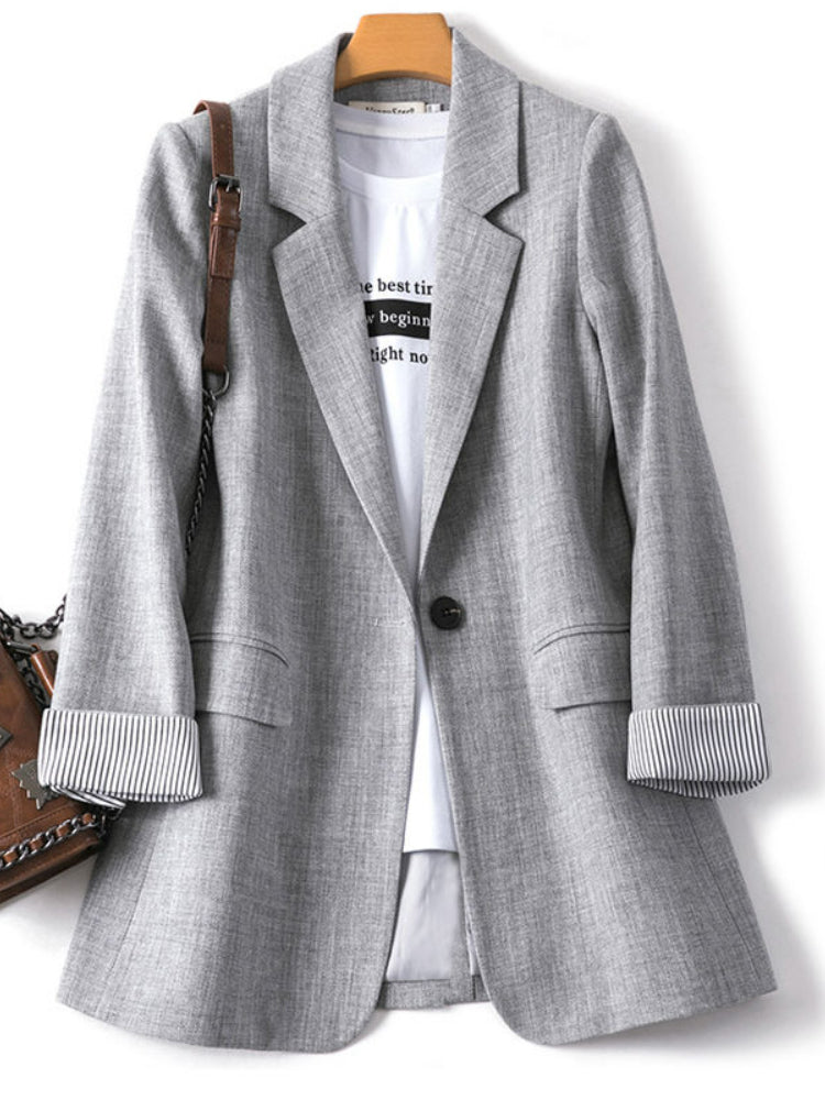 New Blazers Women Trendy Patchwork Korean Chic .