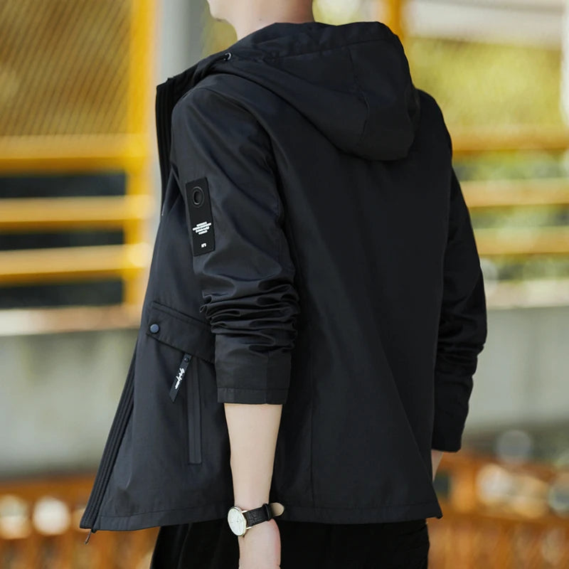 Men's Jackets Waterproof Military Hooded Jacket .