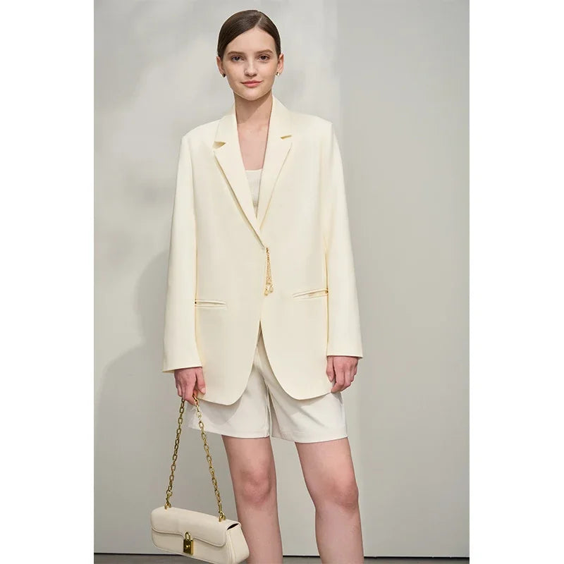 AMII Minimalist Blazer Women  Autumn New Office Lady .