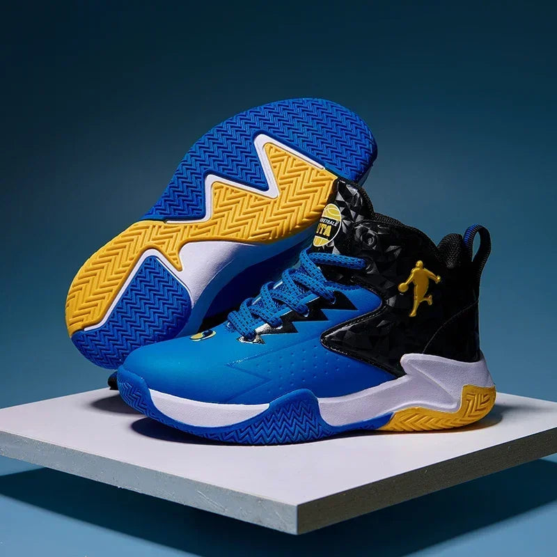Boys Basketball Shoes High Quality Soft Top Thick Sole Non-slip Kids.