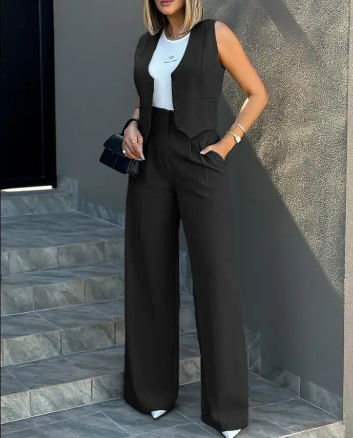 Women OL Blazer Pant Sets 2 Pieces Casual Slim .