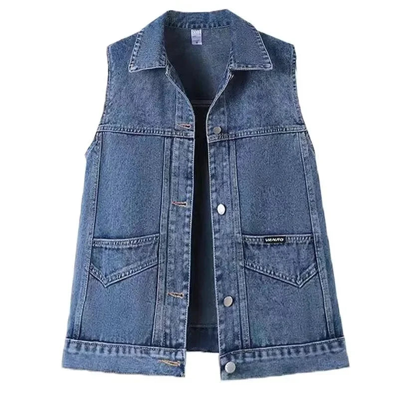 Fashion Women Cowboy Waistcoat Outwear Lady.