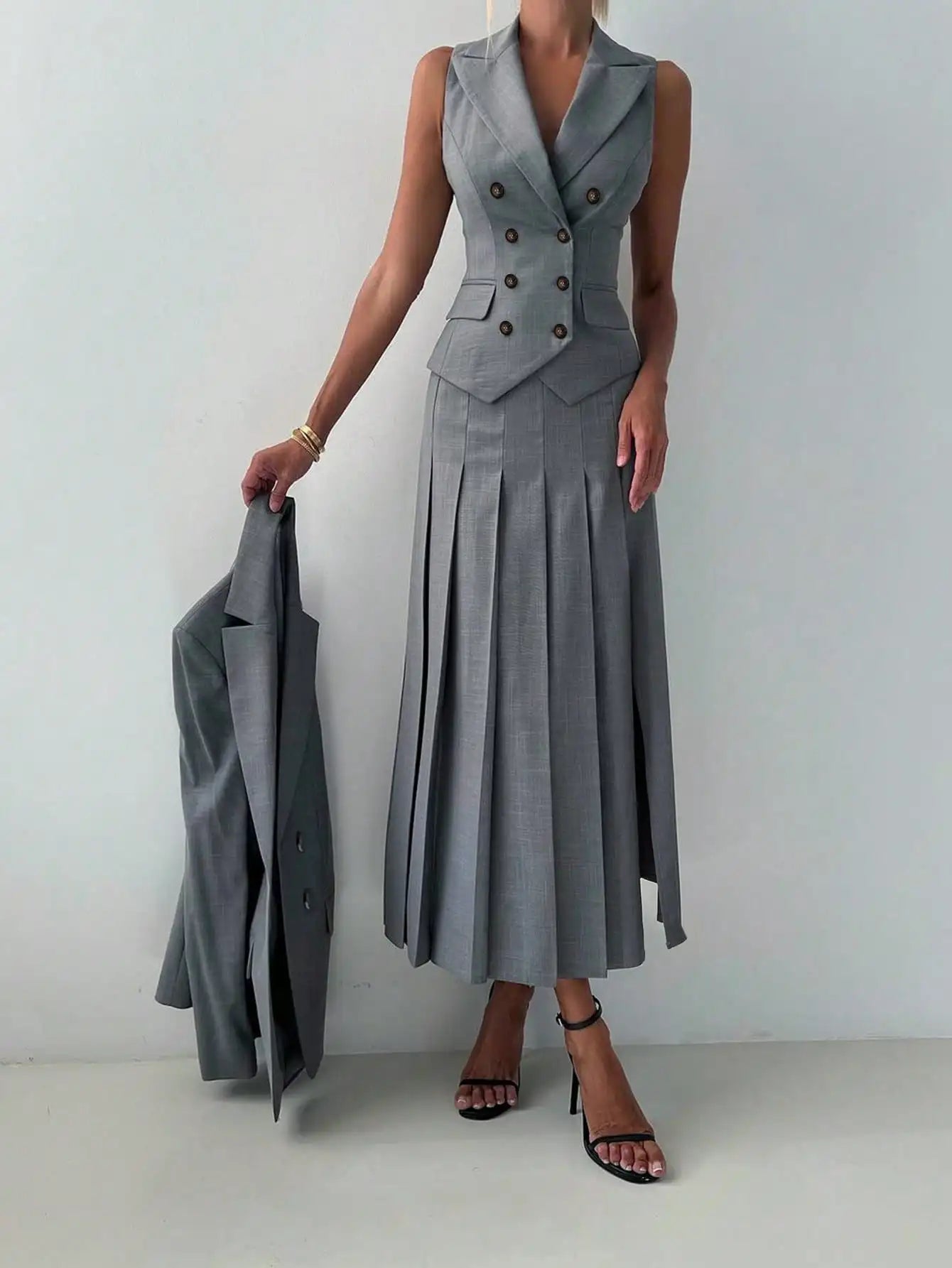 3pcs Women Elegant Work Casual Business Suit Set.