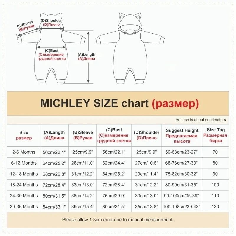 New Fleece Baby's Warm Rompers Animal Outwear Jumpsuits .