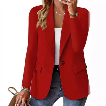 Women OL Blazer Spring Autumn Female One Button Long Sleeve.