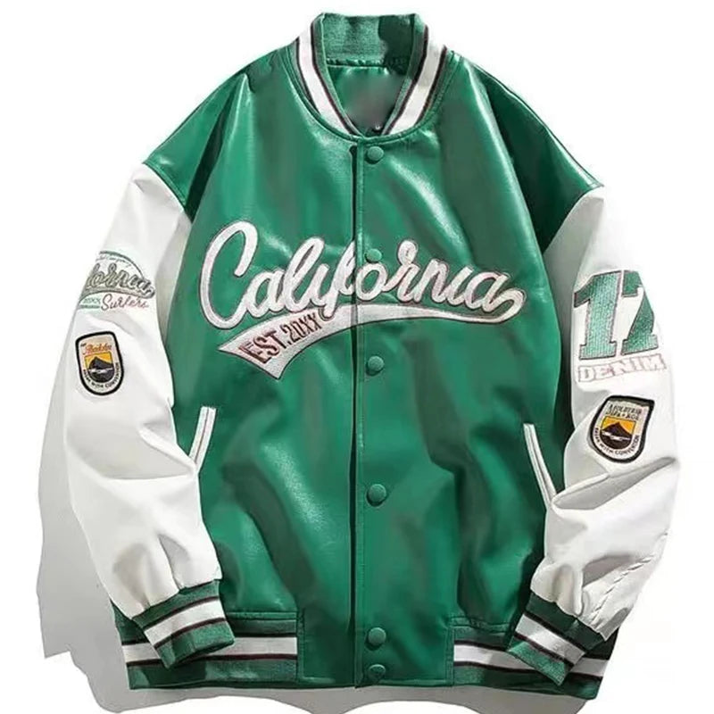 Embroidery Pilot Baseball Jacket Men Hip-Hop Streetwear .