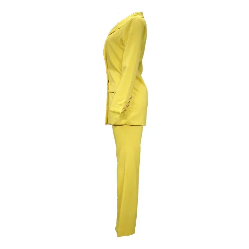 Autumn Winter 2 Piece Outfits for Women Blazer .